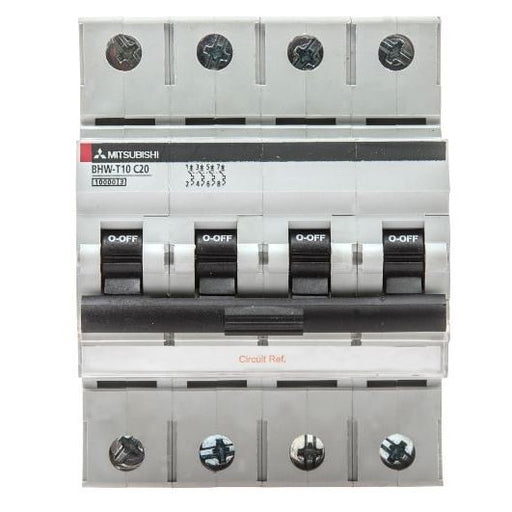 Mitsubishi Electric - Leitungsschutzschalter Sicherungsautomat BHW-T10 4P Type C 4A 4-polig