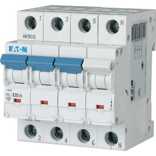 Eaton - Leitungsschutzschalter LS-Schalter m.Beschrift. PXL-B20/3N B 20A, 3p+N