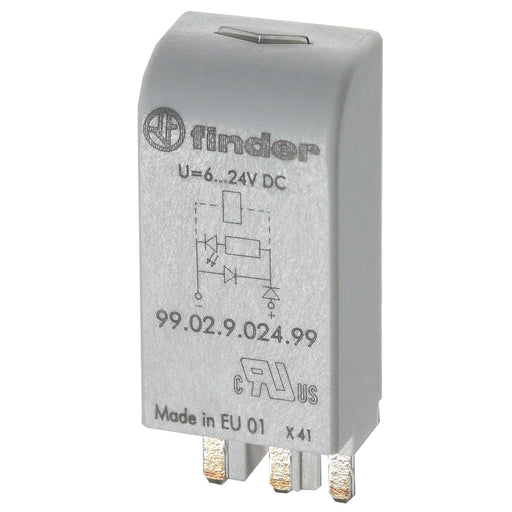 Finder - Baustein für Schutzbeschaltung Freilaufdiode 6..220VDC 99.02.3.000.00 f.Fas. 95.03/05