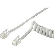 Goobay - Zubehör/Ersatzteile für schnurgebundenes Telefon Telefonhörer-Spiralkabel 68601 4m,ws,St/St