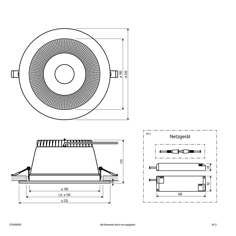 EVN Lichttechnik - Downlight/Strahler/Flutlicht LED-Downlight ET54350925