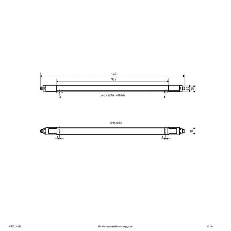 EVN Lichttechnik - Decken-/Wandleuchte LED-Feuchtraumleuchte FR65124040 ML