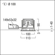 Zumtobel Group - Downlight/Strahler/Flutlicht LED - Downlight PANOS INF #60816788 4000K