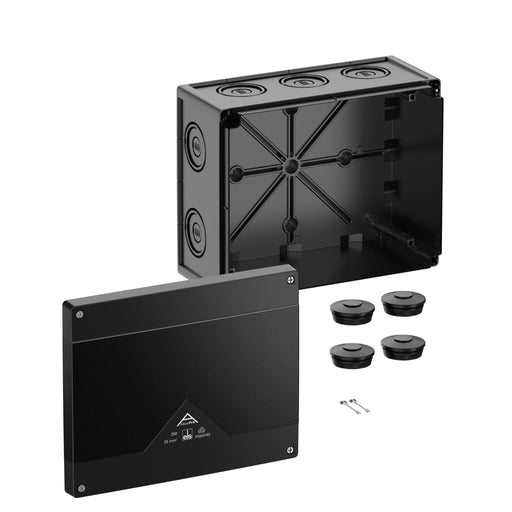 Spelsberg - Dose, Gehäuse für Montage auf der Wand/Decke Abzweigkasten Abox Pro 250-L/sw IP66, max. 25qm