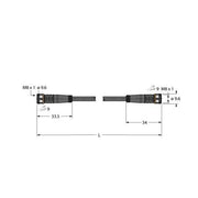 Turck - Konfektioniertes Sensor-Aktor-Kabel Aktuator- u. Sensorleitung PKG4M-4-PKG4M/TXL PUR − 1 Stück