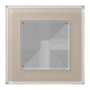 Jung - Abdeckrahmen Glasrahmen 1fach AV 581 GLM CH champagner (Glas)
