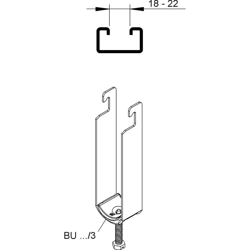 Niedax - Bügelschelle BU 14/3 − 100 Stück
