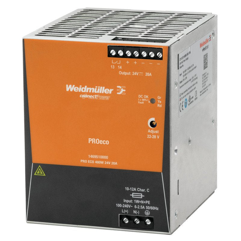 Weidmüller - Gleichstromversorgung Stromversorgung PROECO 480W 48V 10A
