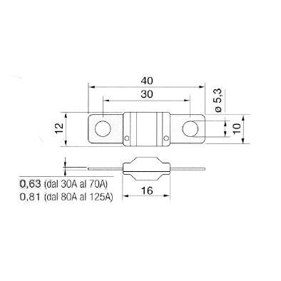 Scharnberger+Hasenbein - Flachsicherung KFZ-Flachsicherung 61615 40A 32V − 10 Stück