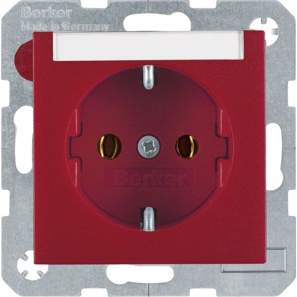Berker - Steckdose Schuko-Steckdose rt 47501902 + Beschriftungsfeld