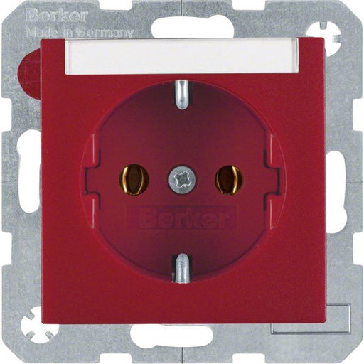 Berker - Steckdose Schuko-Steckdose rt 47501902 + Beschriftungsfeld