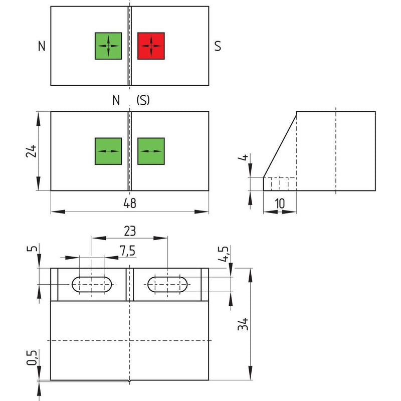 Schmersal - Magnetischer Näherungsschalter Magnetschalter BP 31