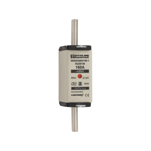 Mersen - Messersicherung NH-Sicherungseinsatz SG NH0GG69V125-1 Gr.0 gG 125A/690V KM − 3 Stück