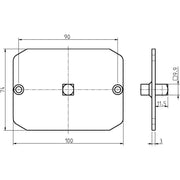 DELTA DORE - Zubehör/Ersatzteile für Tor-/Rollladenantriebe Adapter Medium 4010-MHK Handk. 10er 4-kant