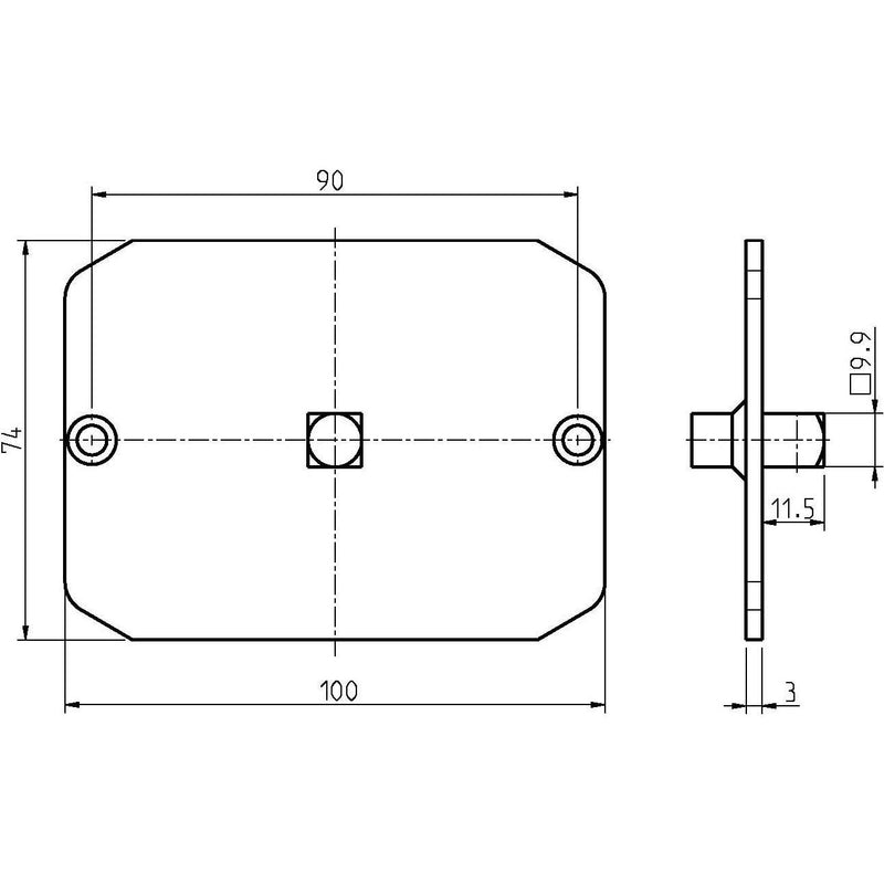 DELTA DORE - Zubehör/Ersatzteile für Tor-/Rollladenantriebe Adapter Medium 4010-MHK Handk. 10er 4-kant