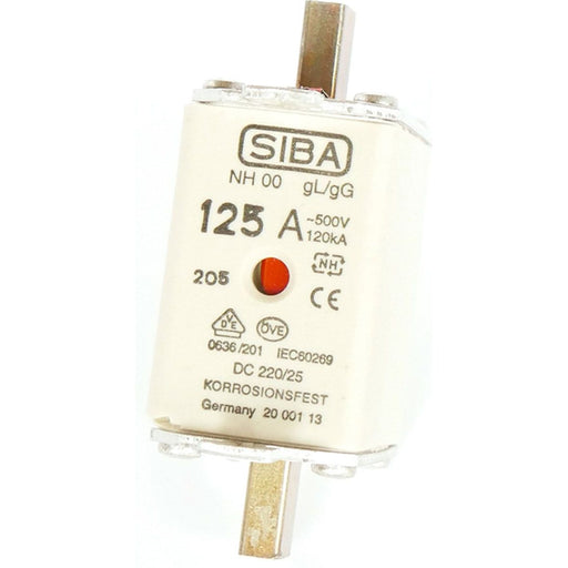 Siba - Messersicherung NH-Sicherungseinsatz 2020908.63 63A NH00 aM 690V − 3 Stück