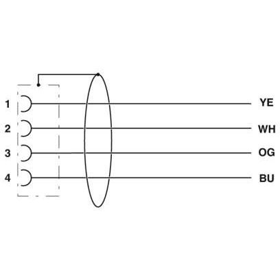 Phoenix Contact - Konfektioniertes Sensor-Aktor-Kabel Netzwerkkabel NBC- 1,0-93B/FSD SCO