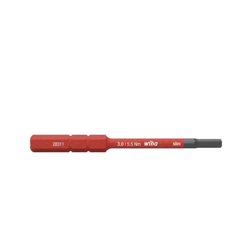 Wiha - Bit Sechskant Schraubendreher 2831-18 SW 3,0x75 SoftFinish electric