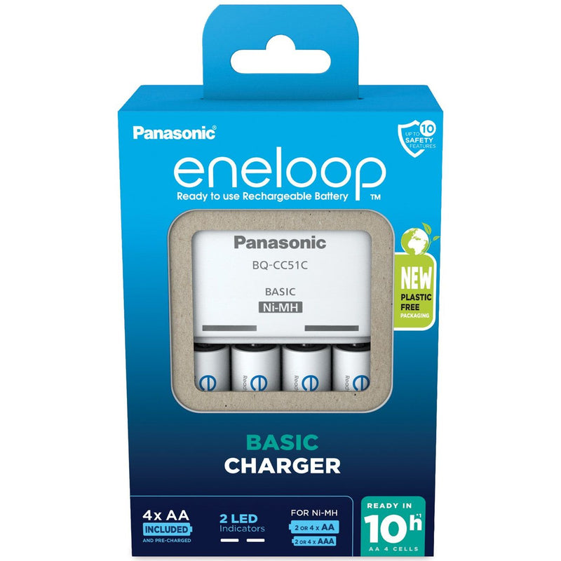 Hückmann - Universal-Ladegerät Ladegerät BQ-CC51 eneloop K-KJ51MCD40E inkl. 4xAA 2000mAh