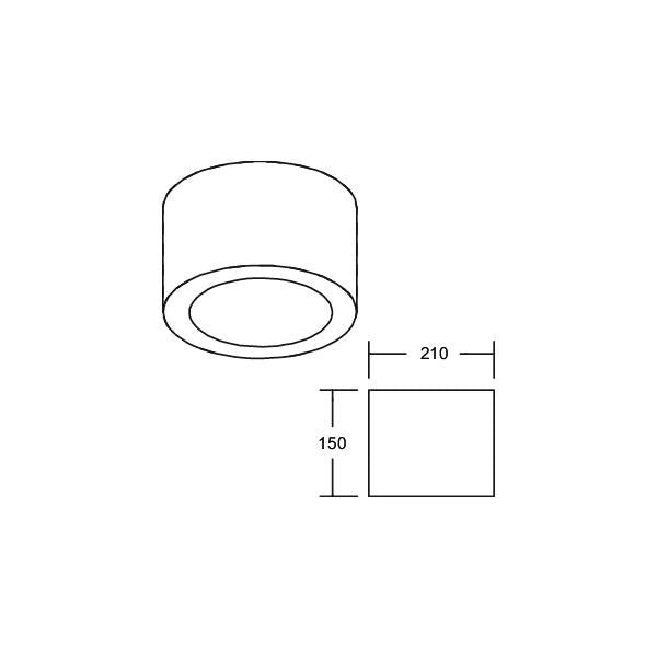 Brumberg Leuchten - Decken-/Wandleuchte LED-Anbaudownlight 230V 12596183 930