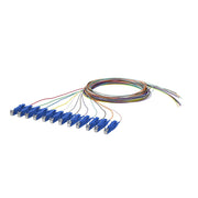 Metz Connect - LWL-Pigtail OpDAT Pigtail E2000-UPC 150Q1MO0020E OS2, 12 Farben − 12 Stück