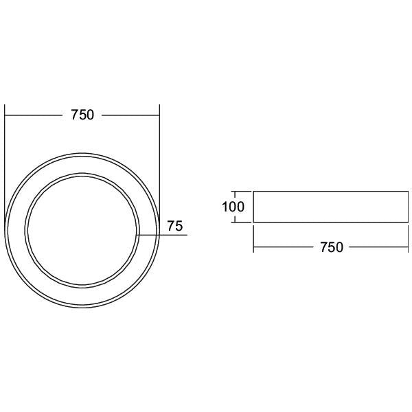 Brumberg Leuchten - Decken-/Wandleuchte LED-Anbau-Ringleuchte 13571178 2700-6000K