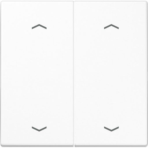 Jung - Abdeckung/Bedienelement für Installationsschalterprogramme Wippe Symbole aws LS 995 MP WW für Taster 2-fach