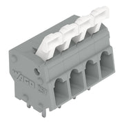 WAGO - Leiterplattenklemme 257-436 Drücker,2,5 mm²,grau − 5 Stück