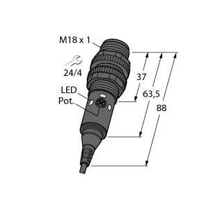 Turck - Lichttaster energetisch Reflexionslichttaster S18-2VPDS-2M