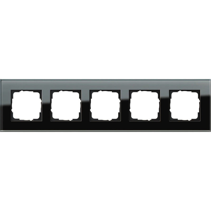 Gira - Abdeckrahmen 5f. sw-glas 021505 Esprit