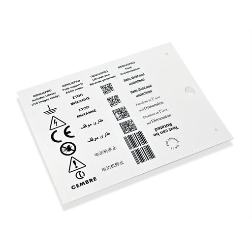 Cembre - Kennzeichnungsmaterial 47007-HF MG-TAP PC 18X27MM 47007-HF MET. GRAU − 1000 Stück