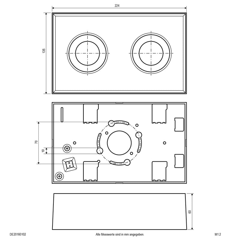EVN Lichttechnik - Downlight/Strahler/Flutlicht Anbauleuchte DE20160102