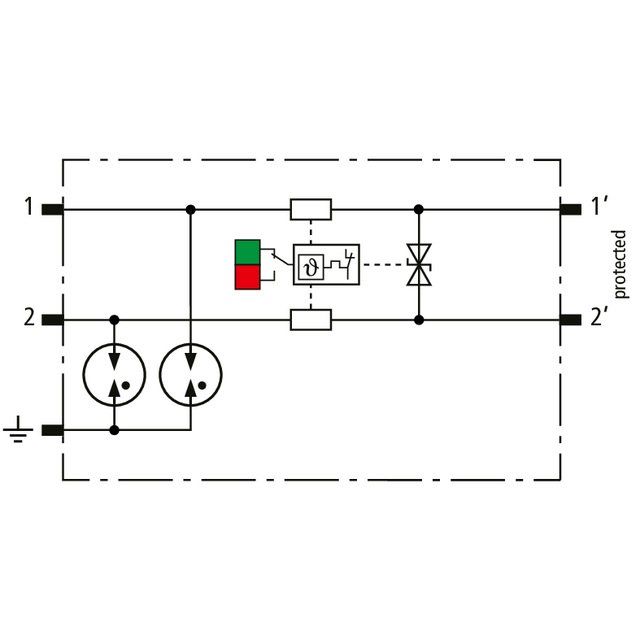 DEHN - Kombi-Ableiter für Informations-/MSR-Technik Modularer Kombi-Ableiter BCO ML2 BD 24 für 1 Doppelader