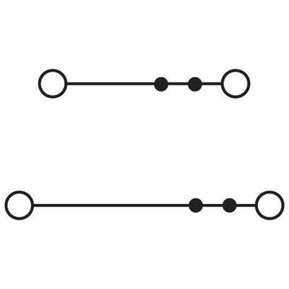 Phoenix Contact - Durchgangs-Reihenklemme Doppelstockklemme UTTB 4 BK 0,14-6qmm, schwarz − 50 Stück