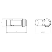 Kaiser - Leitungsauslass für Deckenleuchten Wand/Deckenkrümmer 1202-04