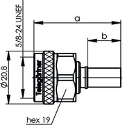 Telegärtner - Koax-Steckverbinder N-Kabelstecker cr/cr 100023916 G37 (2.7/7.25)