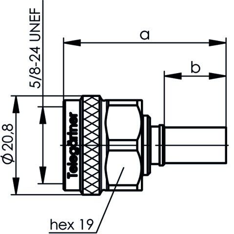 Telegärtner - Koax-Steckverbinder N-Kabelstecker cr/cr 100023916 G37 (2.7/7.25)