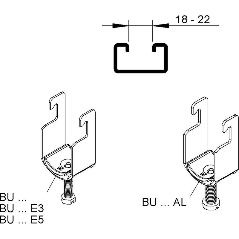 Niedax - Bügelschelle BU 26 E3 − 100 Stück