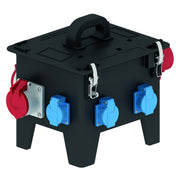 Bals Elektrotech - CEE-Steckdosen-Kombination (IEC 60309) Vollgummi-Verteiler 522143 mit abklappb.Deckel