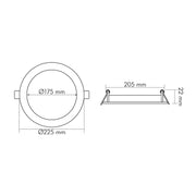 Nobile - Decken-/Wandleuchte LED-Panel Flat IP44 1571935011 840, 350mA, ws