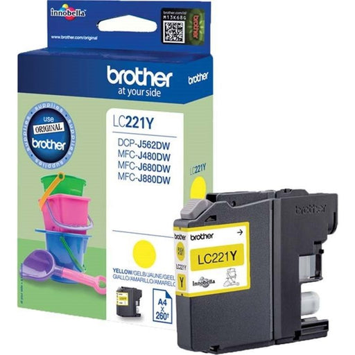 Brother - Verbrauchsmaterial für Telefax/Drucker/MFC Tintenpatrone LC-221Y gelb