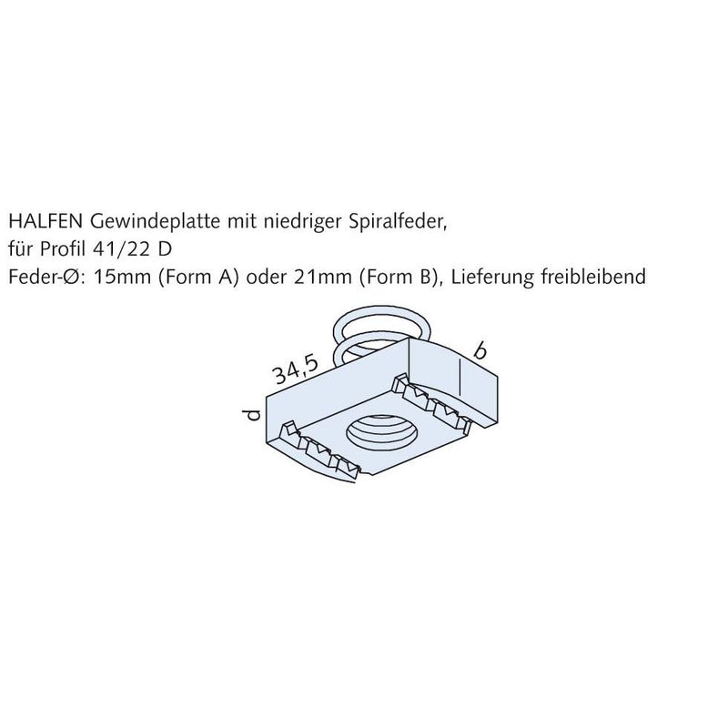 Leviat - Gleitmutter Gewindeplatte 0322.040-00001 M6, gezahnt