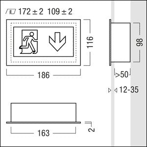 Zumtobel - Sicherheitsleuchte LED-Sicherheitsleuchte ARTSIGN75PMRWE1DSR