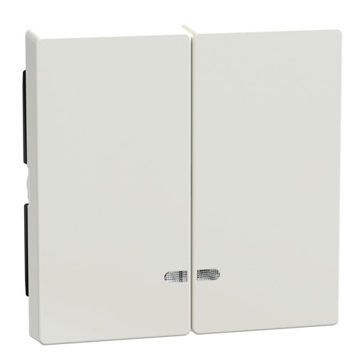 Merten - Abdeckung/Bedienelement für Installationsschalterprogramme Doppelwippe pws/gl MEG3420-0319 Kontrollfenster