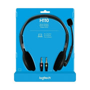 Logitech - Head-Set Headset Stereo H110 sw, Retail