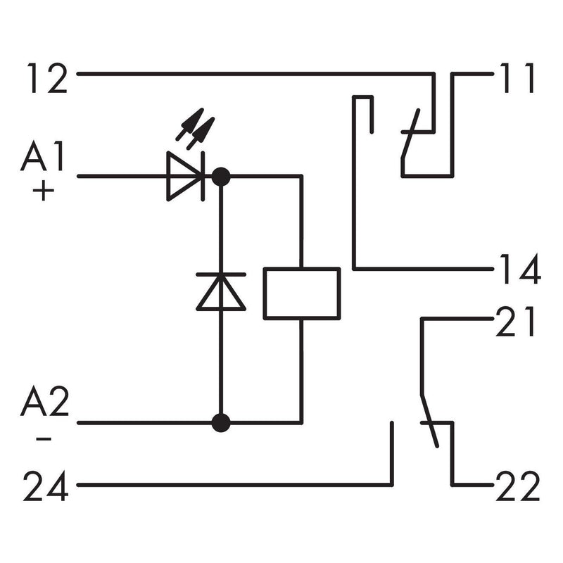 WAGO - Schaltrelais Relaisstecker 286-312 m. 2 U DC 24 V