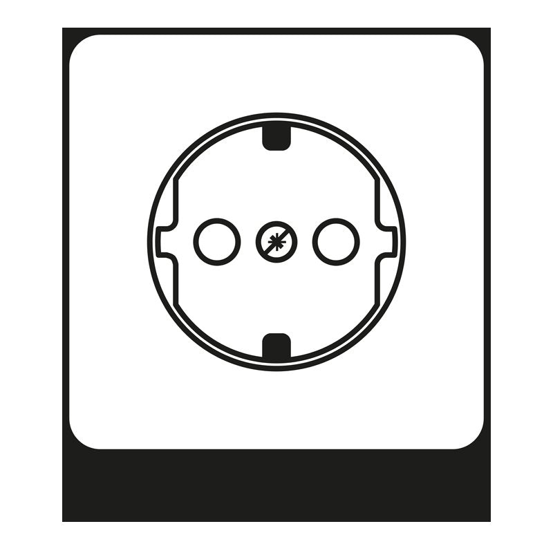 Jung - Abdeckung/Bedienelement für Installationsschalterprogramme Zentralplatte CD 1520 BFKIPL f. SCHUKO-Steckdose