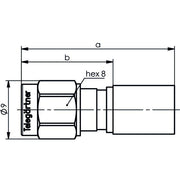 Telegärtner - Koax-Steckverbinder R-SMA-Stecker Reverse cr 100024659 G30 (1.5/3.8) − 5 Stück
