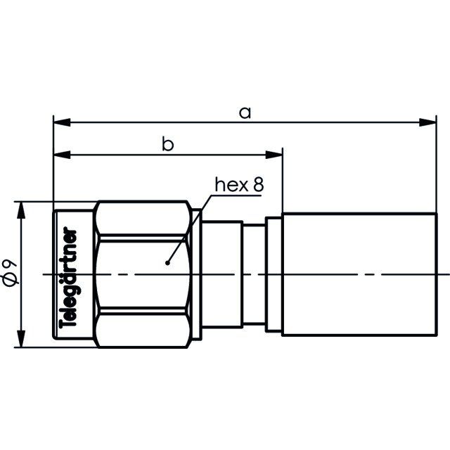 Telegärtner - Koax-Steckverbinder R-SMA-Stecker Reverse cr 100024659 G30 (1.5/3.8) − 5 Stück