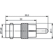 Telegärtner - Koax-Kupplung Adapter BNC-CINCH 100023681 F-M − 5 Stück